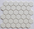 Cream 2" Hex Porcelain Mosaic Tile 11x13 Sheet