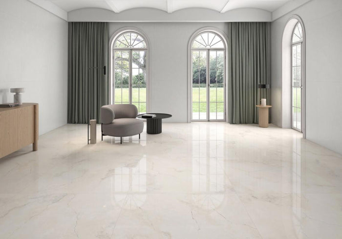 Creta Cream Polished 12x24 Porcelain Tile