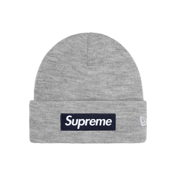 Czapka Supreme New Era Box Logo Beanie Heather Grey (FW25) SUPREME Czapki