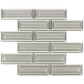Dimensions Destiny 2x6 Glass Mosaic Tile 12x12 Sheet
