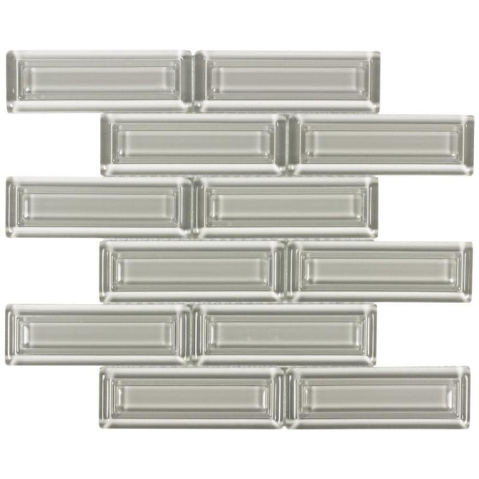 Dimensions Destiny 2x6 Glass Mosaic Tile 12x12 Sheet