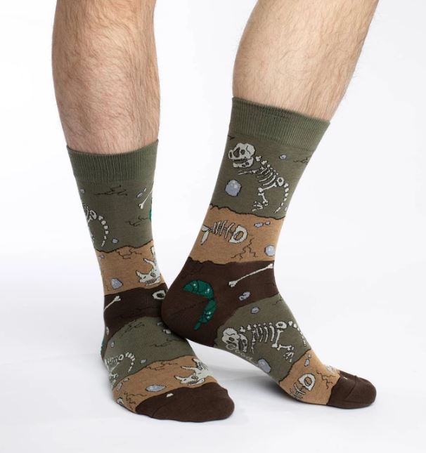 Dinosaur Fossils Crew Socks