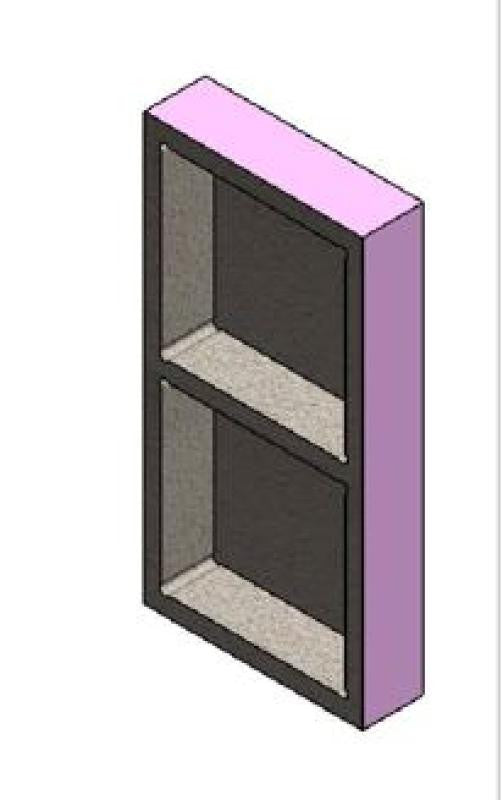 Double Square Niche 14-1/4" x 27-3/4"