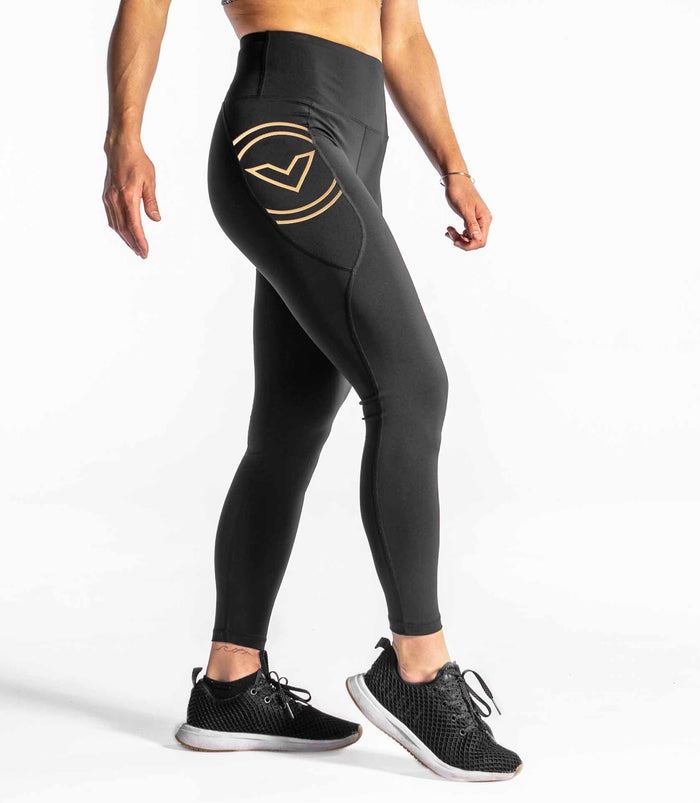Black/Gold / XS / 70% Polyamide 30% Spandex