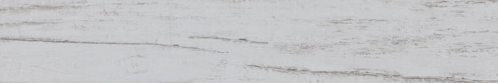Ecopatina Blanc III 8x47 wood look porcelain tile surface detail with worn paint patina