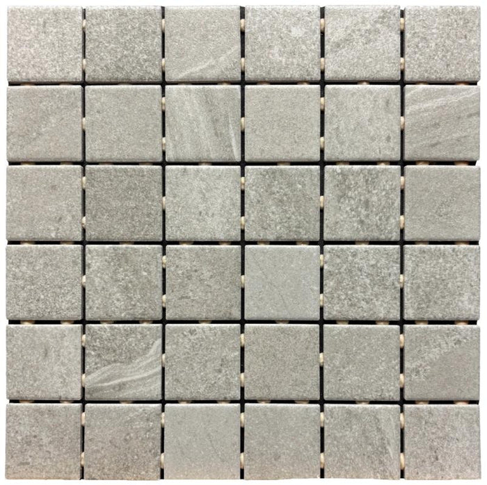 Edmonton Steely Gray 2x2 Matte Porcelain Mosaic Tile 12x12