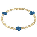 enewton Gold Signature Cross Bracelets -3mm -Cobalt