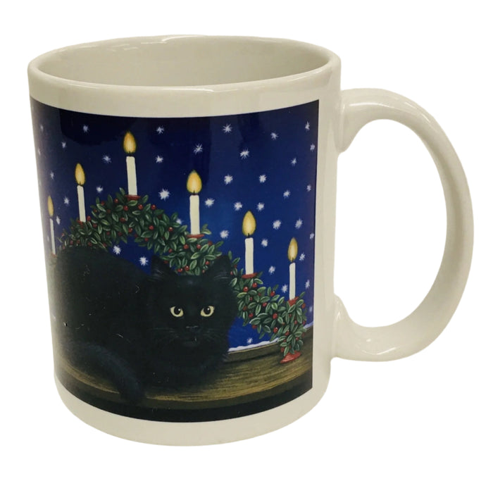 Eva Melhuish Black cat coffee mug