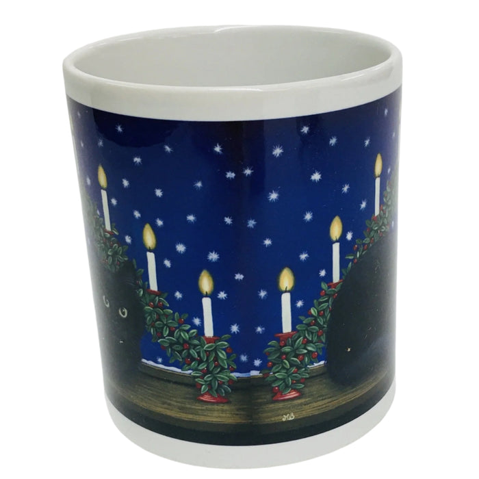 Eva Melhuish Black cat coffee mug