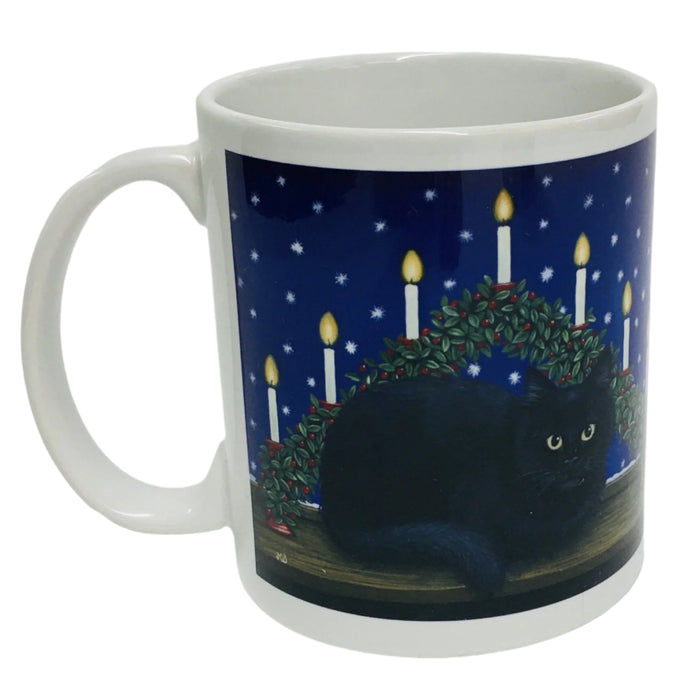 Eva Melhuish Black cat coffee mug