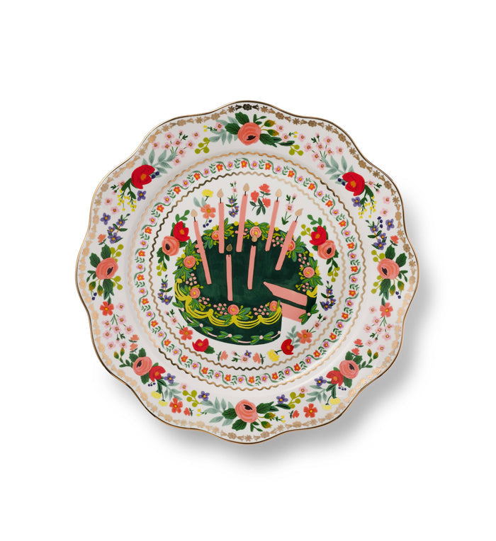 Floral Cake Celebration Plate