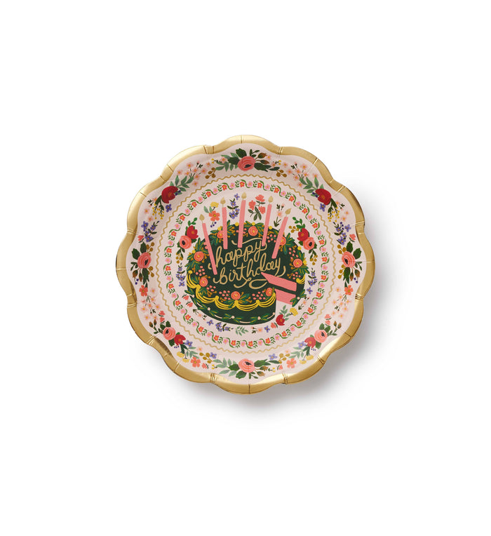 Floral Cake Small Plates