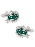 Frog Cufflinks in Green