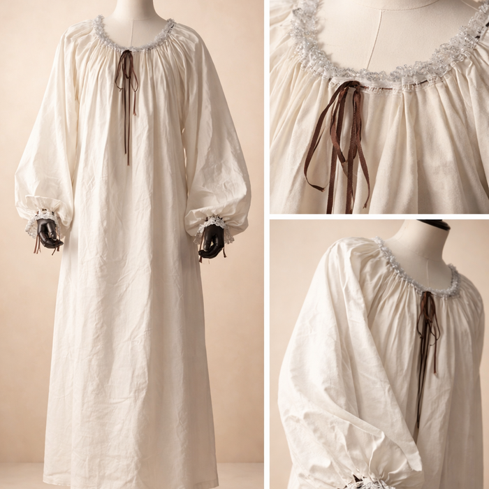 Full length 100% linen chemise