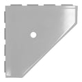 Geo Cool Gray Polished Cast Stone Corner Shelf 10"