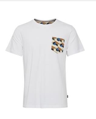 Geometric Pocket T-Shirt White
