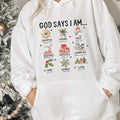 God Said I Am Christmas Women's Hoodie - Trendznmore