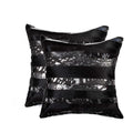 Gold And Black Cowhide Pillows