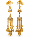 Gold Bridal Kalire with Pearl & Jhumka Detailing