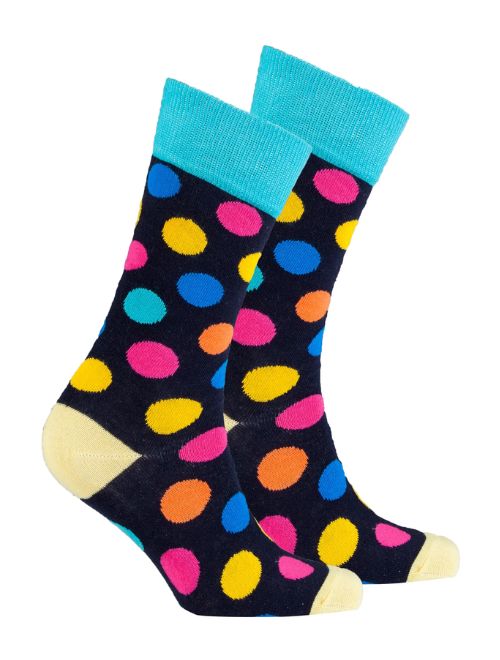 Gold Marine Dot Crew Socks