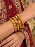 Gold-tone enamel bangle set size 2.8