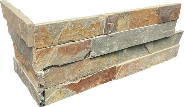 Golden Slate Corner Stacked Stone tile