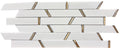 Golden Thassos Linear Marble Mosaic Tile 12x12 Sheet