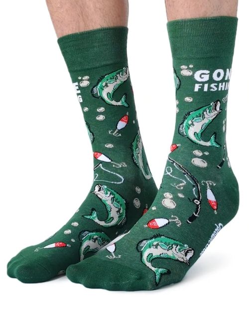 Gone Fishing Crew Socks