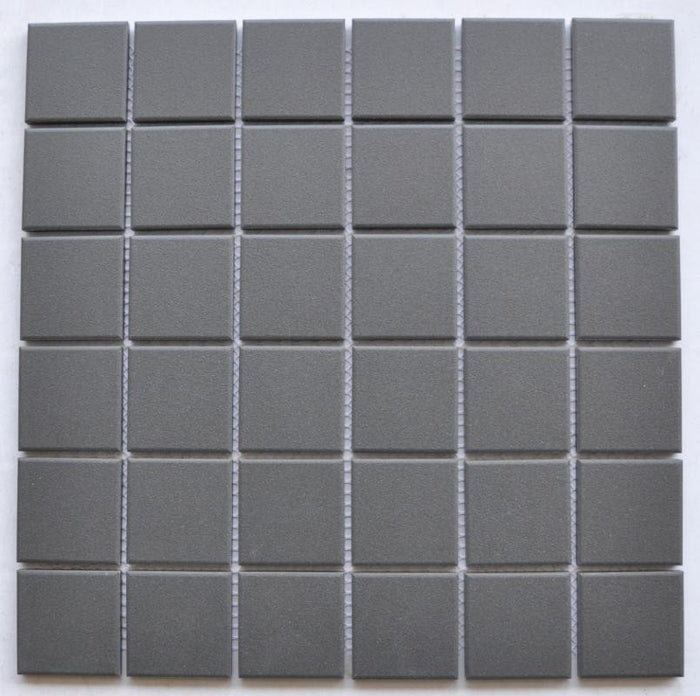 Graphite 2x2 Matte Porcelain Mosaic Tile 12x12 Sheet