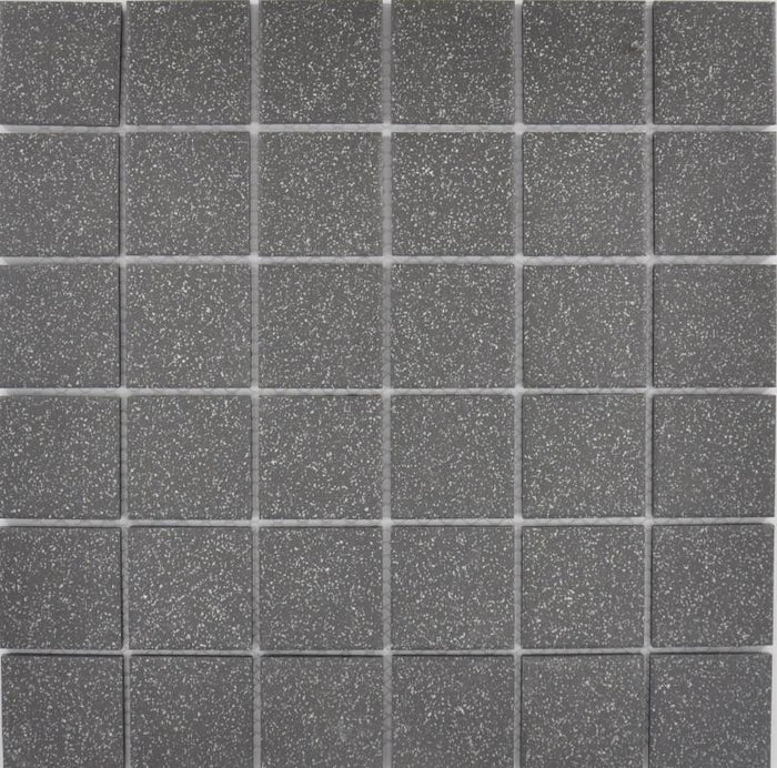 Graphite Grey Speckled 2x2 Porcelain Mosaic Tile 12x12
