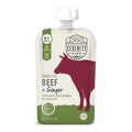 Serenity Kids grass-fed beef and ginger pouch on a white background