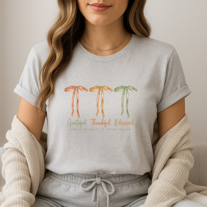 Grateful, Thankful, Blessed Fall Women's T-Shirt