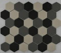 Grey Blend 2" Hex Matte Porcelain Mosaic Tile 10x12 Sheet