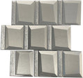 Grey Glitz 3D Square Glass Mosaic Tile 12x12 Sheet