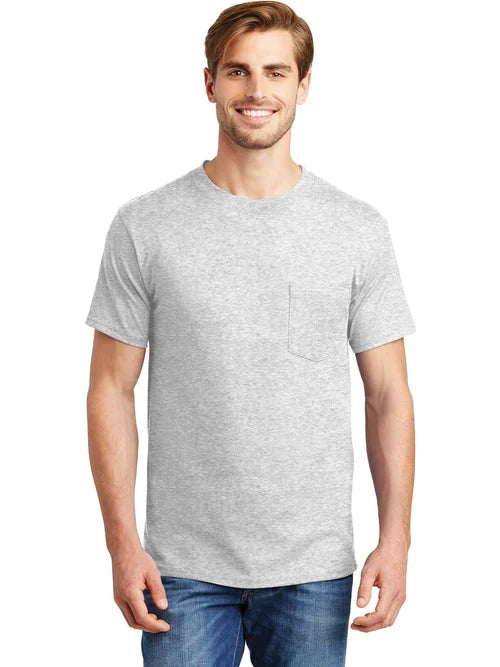 Hanes Beefy-T 100% Cotton T-Shirt with Pocket