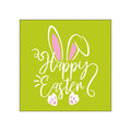 Happy Easter, green • Beverage Napkins