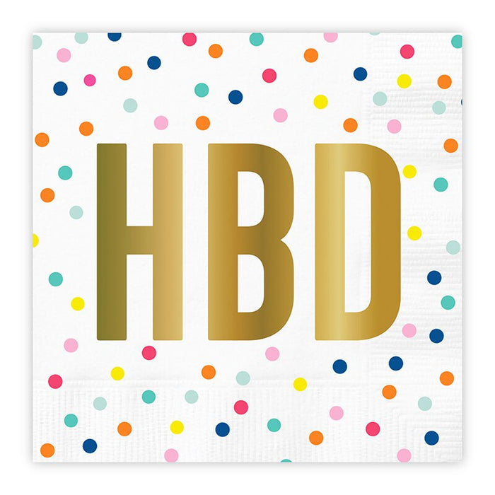 HBD Polka Dot Napkins