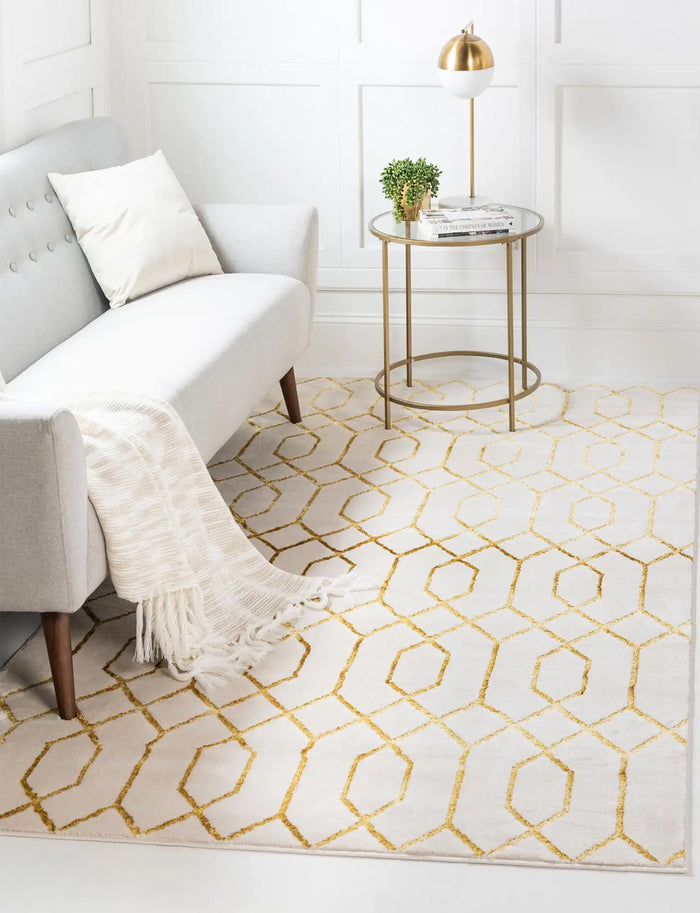 Hiba Glam Trellis Rectangle Rug