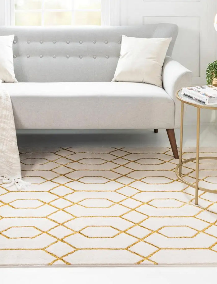 Hiba Glam Trellis Rectangle Rug