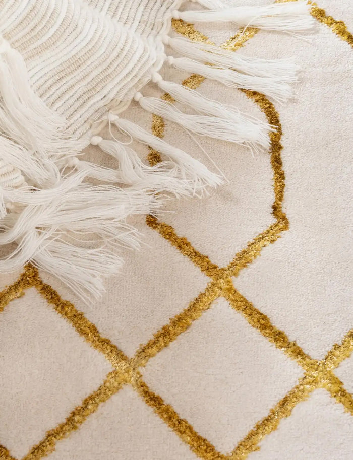 Hiba Glam Trellis Rectangle Rug