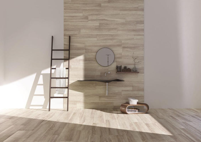 Hickory Almond 8x48 Wood Look Porcelain Plank Tile