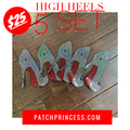 HIGH HEEL 5 SET BLING PATCH