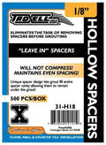 Hollow Regular Leave-In Tile Spacers 1/8" 500 Pack