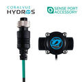 Coralvue HYDROS - sense port accessory for monitoring flow with the TAS HYDROS Flow Sensor and flow meter.