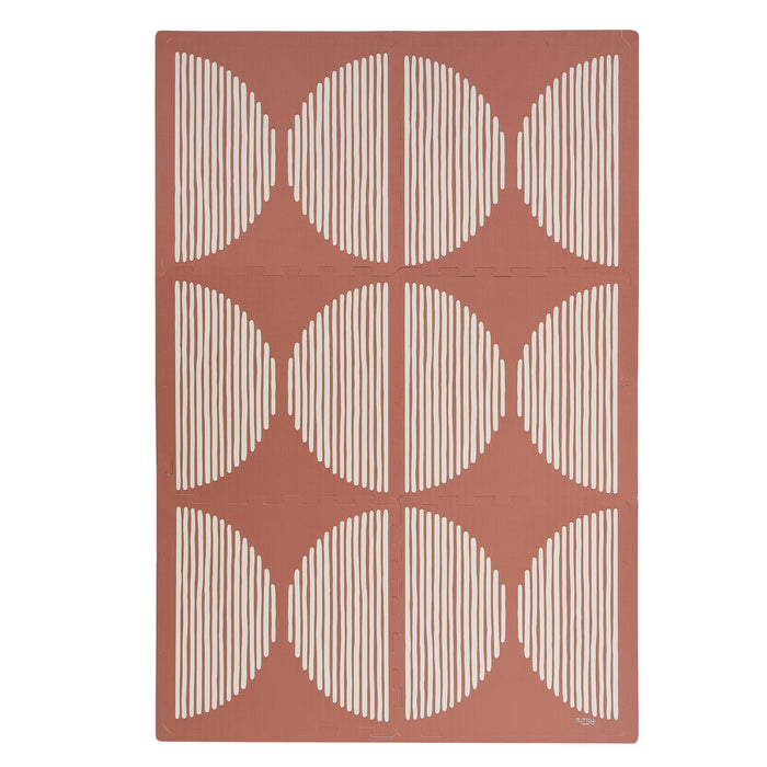 Pink and white Orbital Infinity Playmat displayed on a white background.