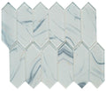Ink Glass Picket Mosaic Tile 12x12