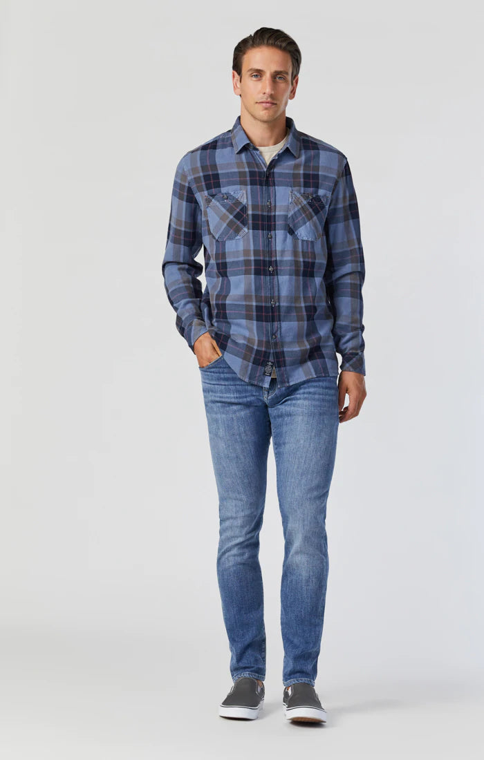 Jake - Mid Used Brushed Feather Blue