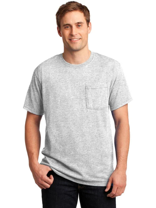 Jerzees Dri-Power 50/50 Cotton/Poly Pocket T-Shirt