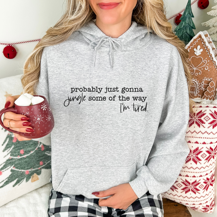 Jingle Some of the Way Funny Christmas Women's Graphic Hoodie