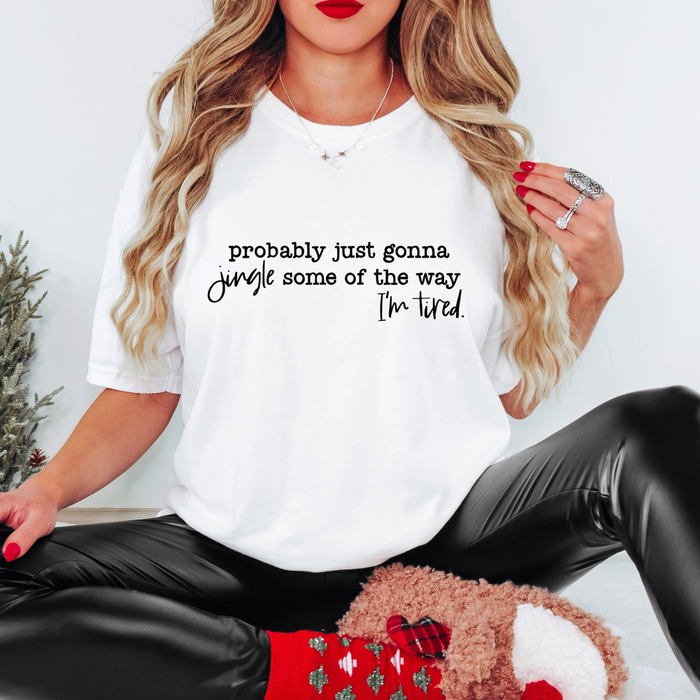 Jingle Some of the Way Funny Christmas Women's Graphic T-Shirt